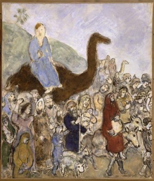  pays - Jacob quitte son pays et sa famille pour se rendre en Egypte contemporain Marc Chagall